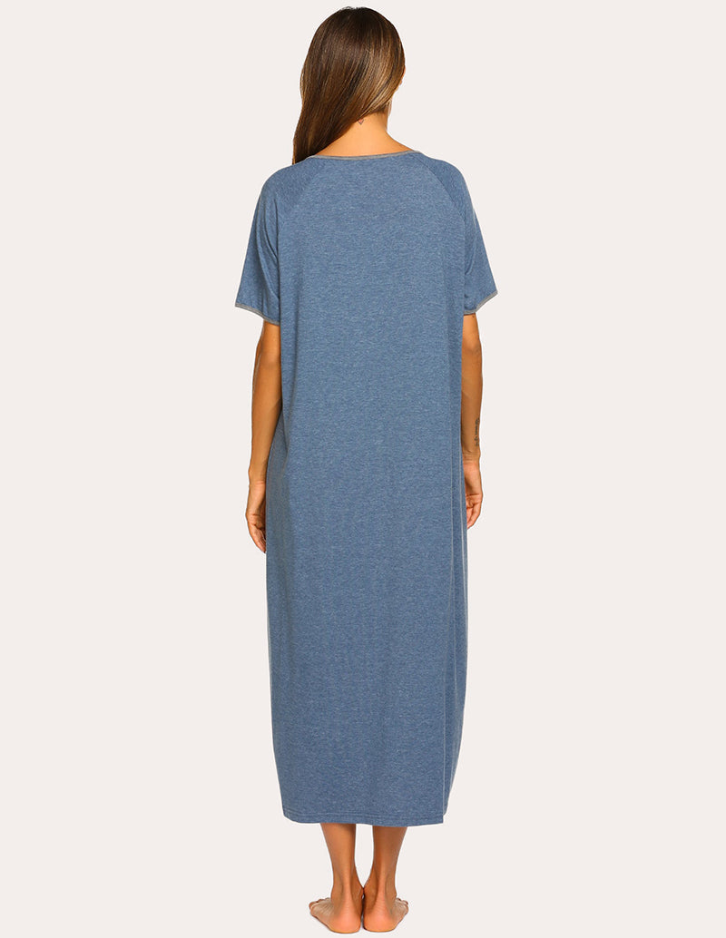 Ekouaer Short Sleeve Full Length Loungewear with Pockets (US Only)