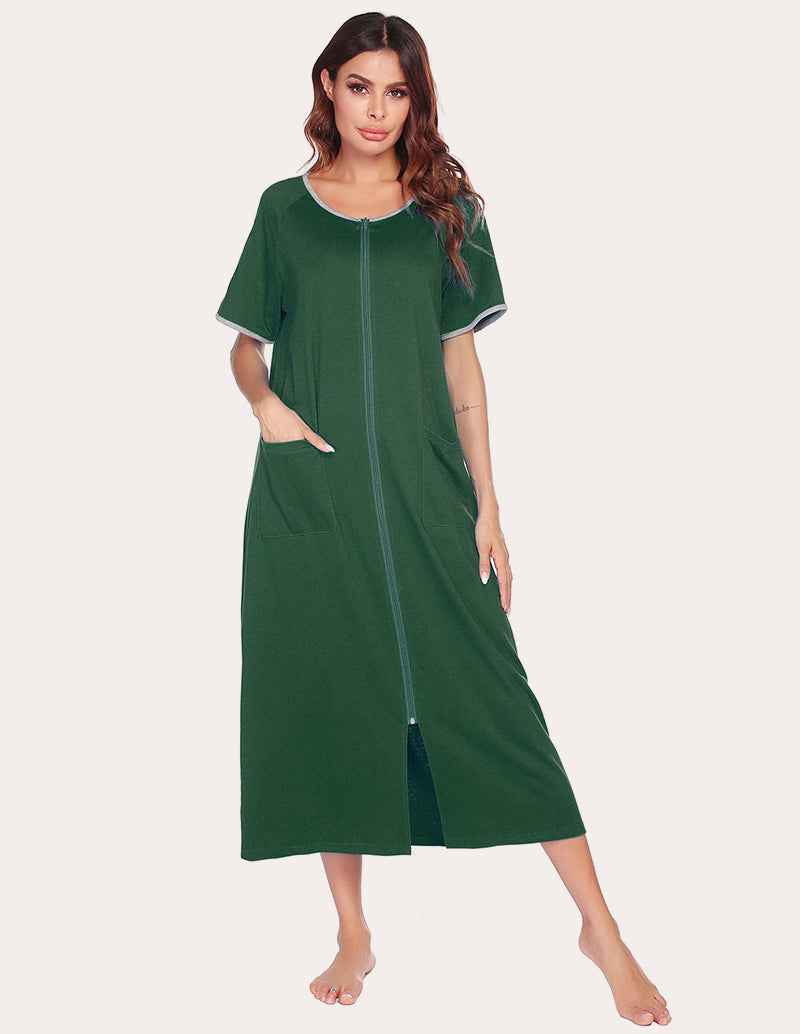 Ekouaer Short Sleeve Full Length Loungewear with Pockets (US Only)