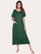 Ekouaer Short Sleeve Full Length Loungewear with Pockets (US Only)