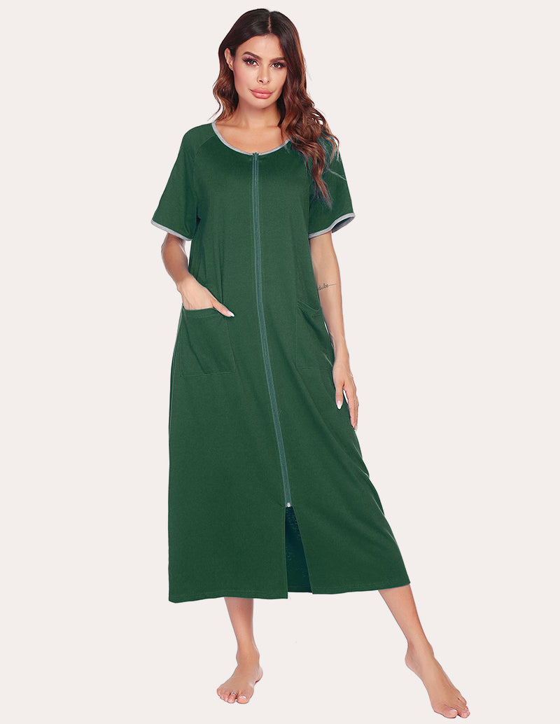 Ekouaer Short Sleeve Full Length Loungewear with Pockets (US Only)