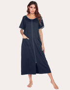 Ekouaer Short Sleeve Full Length Loungewear with Pockets (US Only)