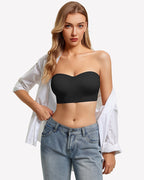 Non-Slip Strapless Push-Up Bandeau Bra