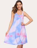 Ekouaer Contrast Color Front Pleated Nightdress (US Only)