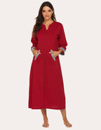 Ekouaer 3/4 Sleeves Long Robe Nightgowns (US Only)