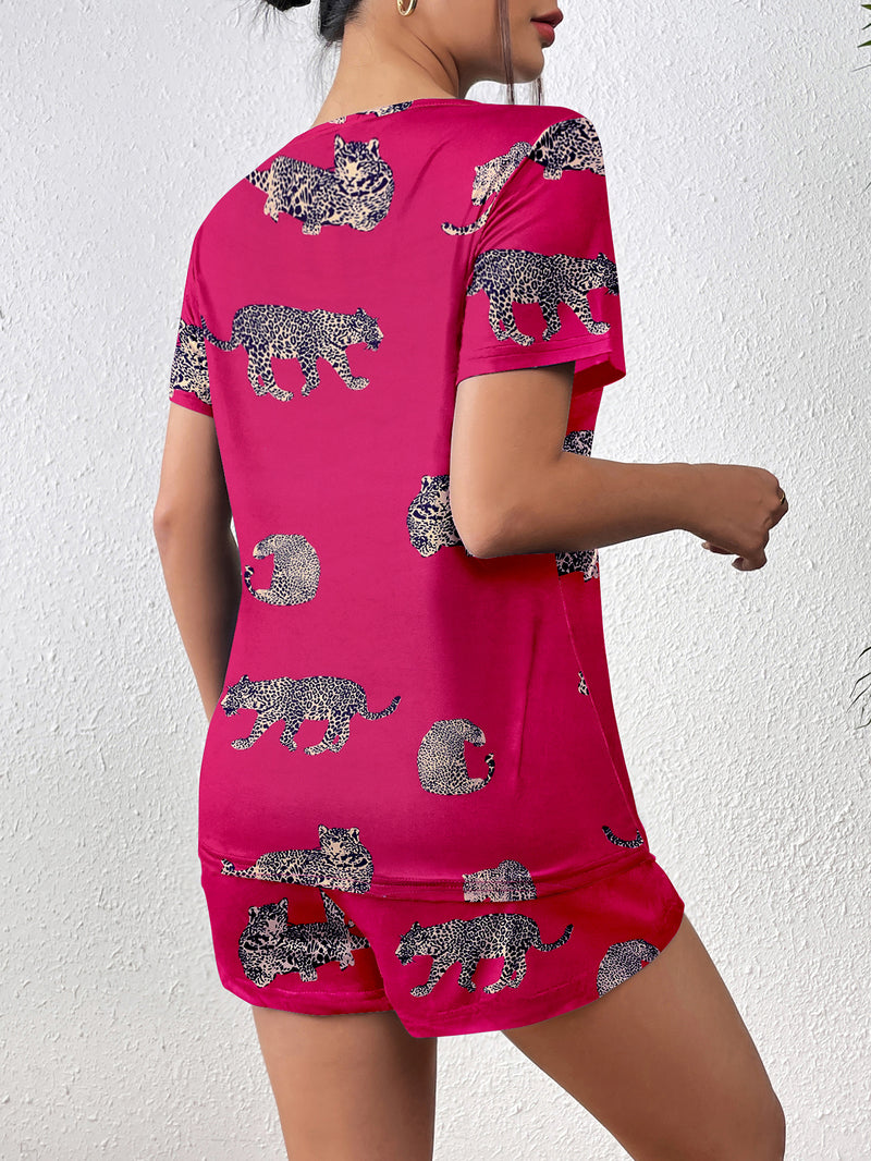 Ekouaer Pajama Sets Short Sleeve Pjs 2 Piece Top and Shorts