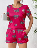 Ekouaer Pajama Sets Short Sleeve Pjs 2 Piece Top and Shorts