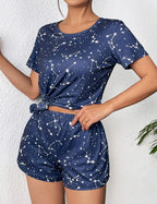 Ekouaer Pajama Sets Short Sleeve Pjs 2 Piece Top and Shorts