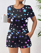 Ekouaer Pajama Sets Short Sleeve Pjs 2 Piece Top and Shorts