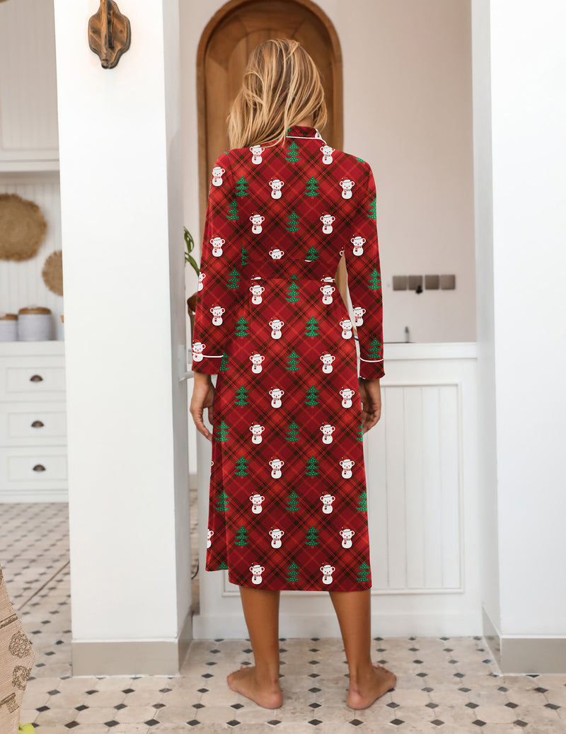 Kimono Robes Full Length Knit Bathrobe