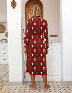 Kimono Robes Full Length Knit Bathrobe