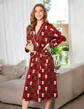 Kimono Robes Full Length Knit Bathrobe