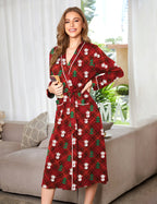 Kimono Robes Full Length Knit Bathrobe