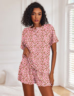 Ekouaer Women's Short Sleeve Pajama Set ¨C 2-Piece Soft Lounge PJs