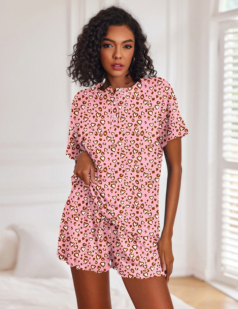 Ekouaer Women's Short Sleeve Pajama Set ¨C 2-Piece Soft Lounge PJs