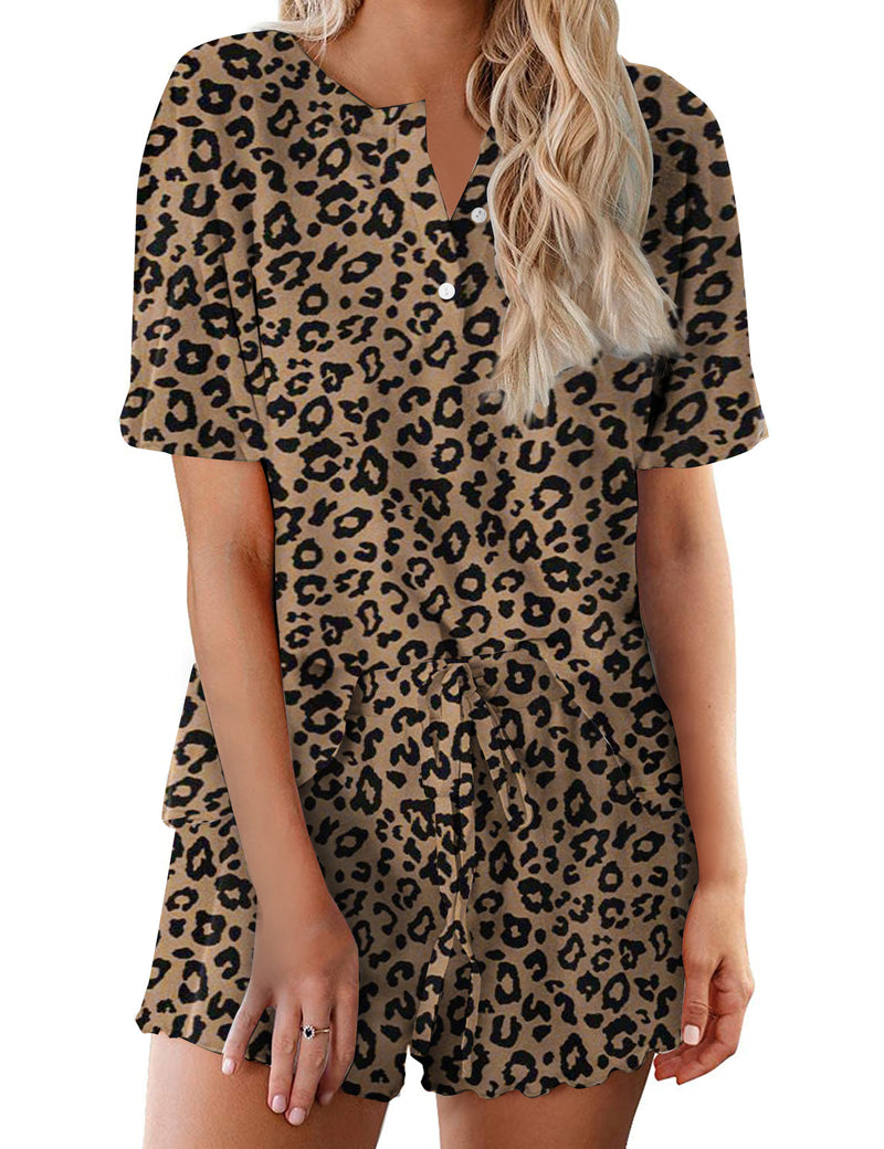 Ekouaer Women's Short Sleeve Pajama Set ¨C 2-Piece Soft Lounge PJs