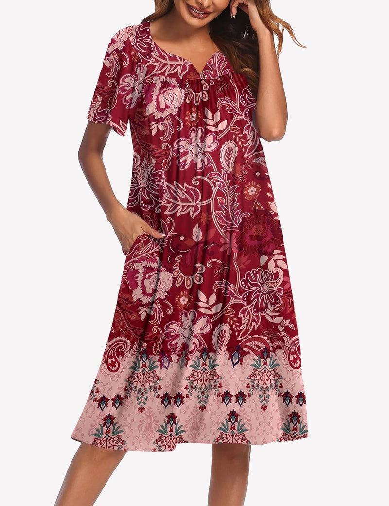 Ekouaer Short Sleeve Lounger Nightgown (US Only)