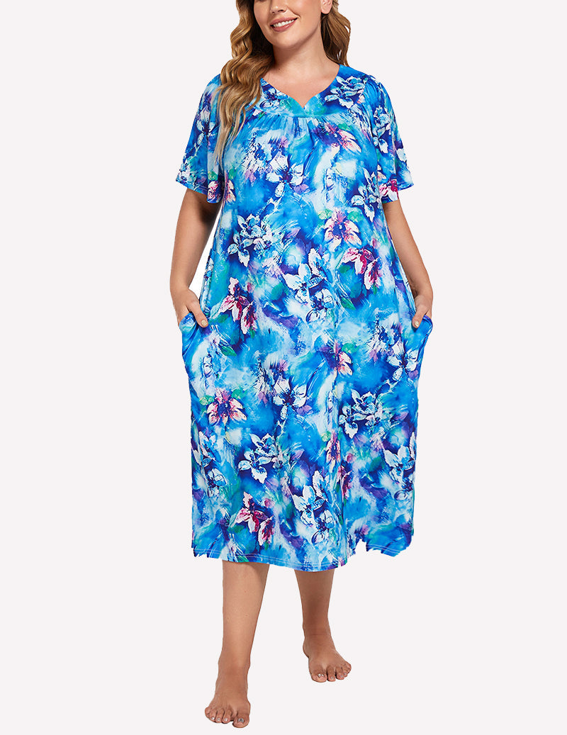 Ekouaer Short Sleeve Lounger Nightgown (US Only)