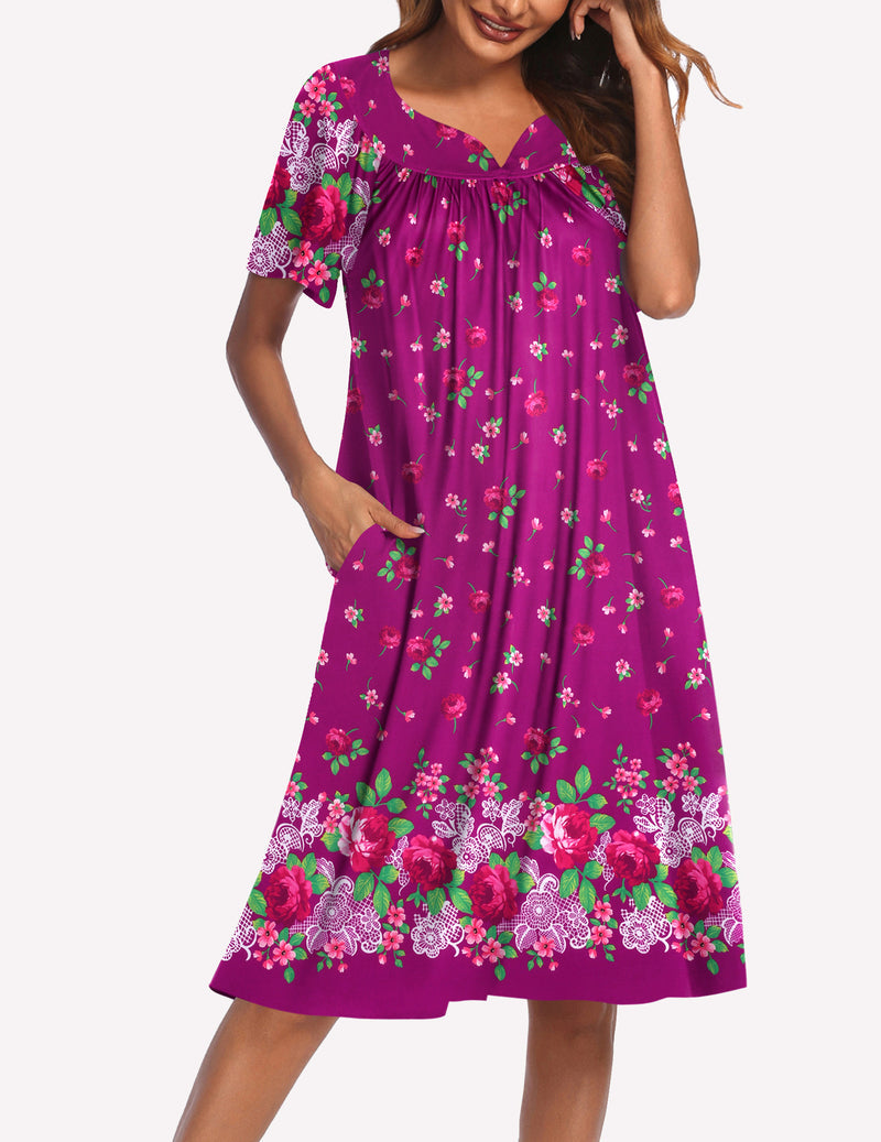 Ekouaer Short Sleeve Lounger Nightgown (US Only)