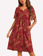 Ekouaer Short Sleeve Lounger Nightgown (US Only)