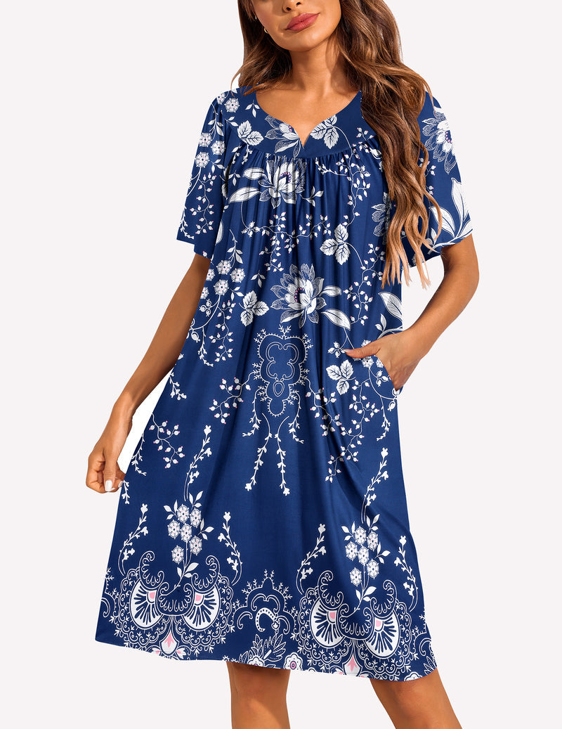 Ekouaer Short Sleeve Lounger Nightgown (US Only)