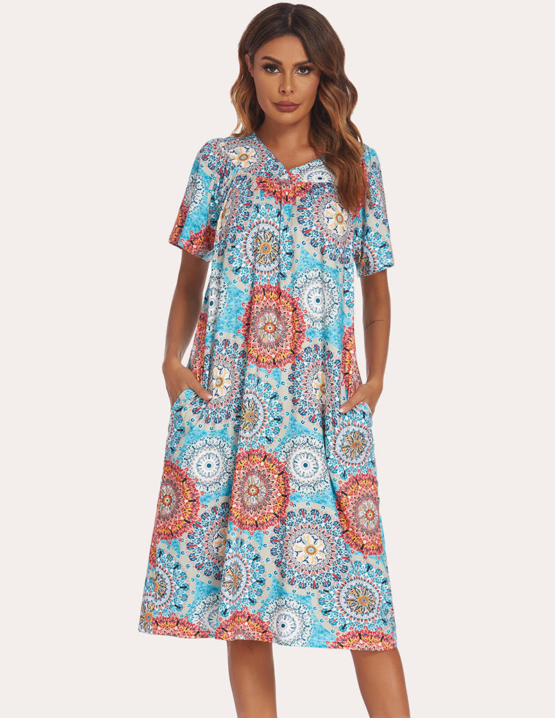 Ekouaer Short Sleeve Lounger Nightgown (US Only)