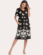 Ekouaer Short Sleeve Lounger Nightgown (US Only)