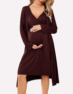 Ekouaer Nursing Nightgown and Robe Set (US Only)