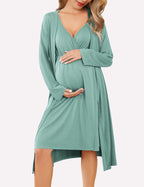 Ekouaer Nursing Nightgown and Robe Set (US Only)