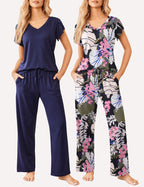 Ekouaer 2 Pack Pajamas Sleepwear Lounge Sets (US Only)