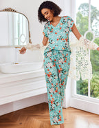 Ekouaer 2 Pack Pajamas Sleepwear Lounge Sets (US Only)