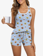 Ekouaer Pajama Set Comfy Cami and Shorts
