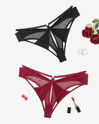 Mesh Cheeky Panty Low Rise Bow Back Hipster