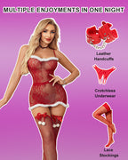 Lace Bow Knee-High Socks Nightdress Set