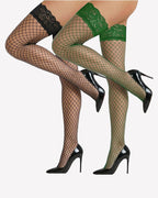 High Fishnet Stocking Lace Top Sheer Tights