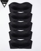 Sexy Strapless Buckle Front Bandeau Top