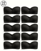 Sexy Strapless Buckle Front Bandeau Top