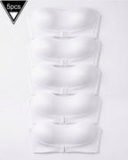 Sexy Strapless Buckle Front Bandeau Top