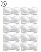 Sexy Strapless Buckle Front Bandeau Top