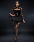 Dark Queen Halloween Costume Velvet Corset Dress Set