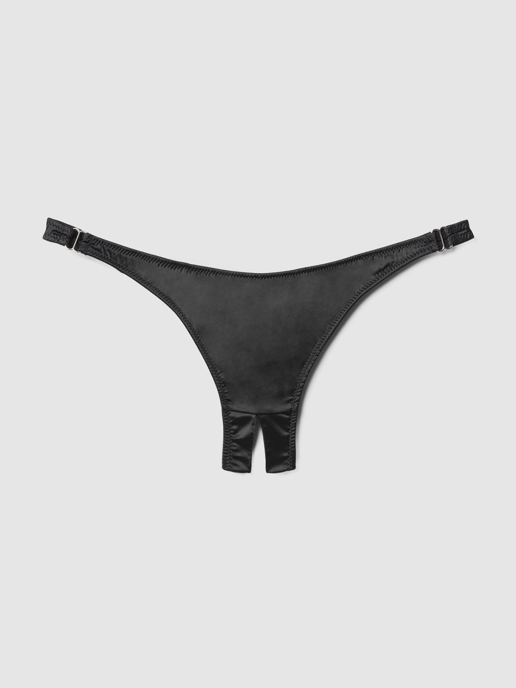 Petra Crotchless Satin Tanga