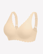 Wireless V Neck Seamless Full Coverage Bra