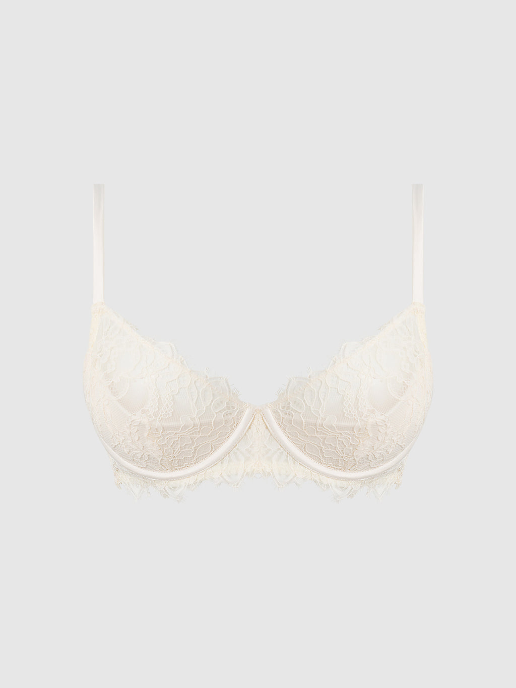 Rosalind Lace Cup Bra With Satin Half Cup