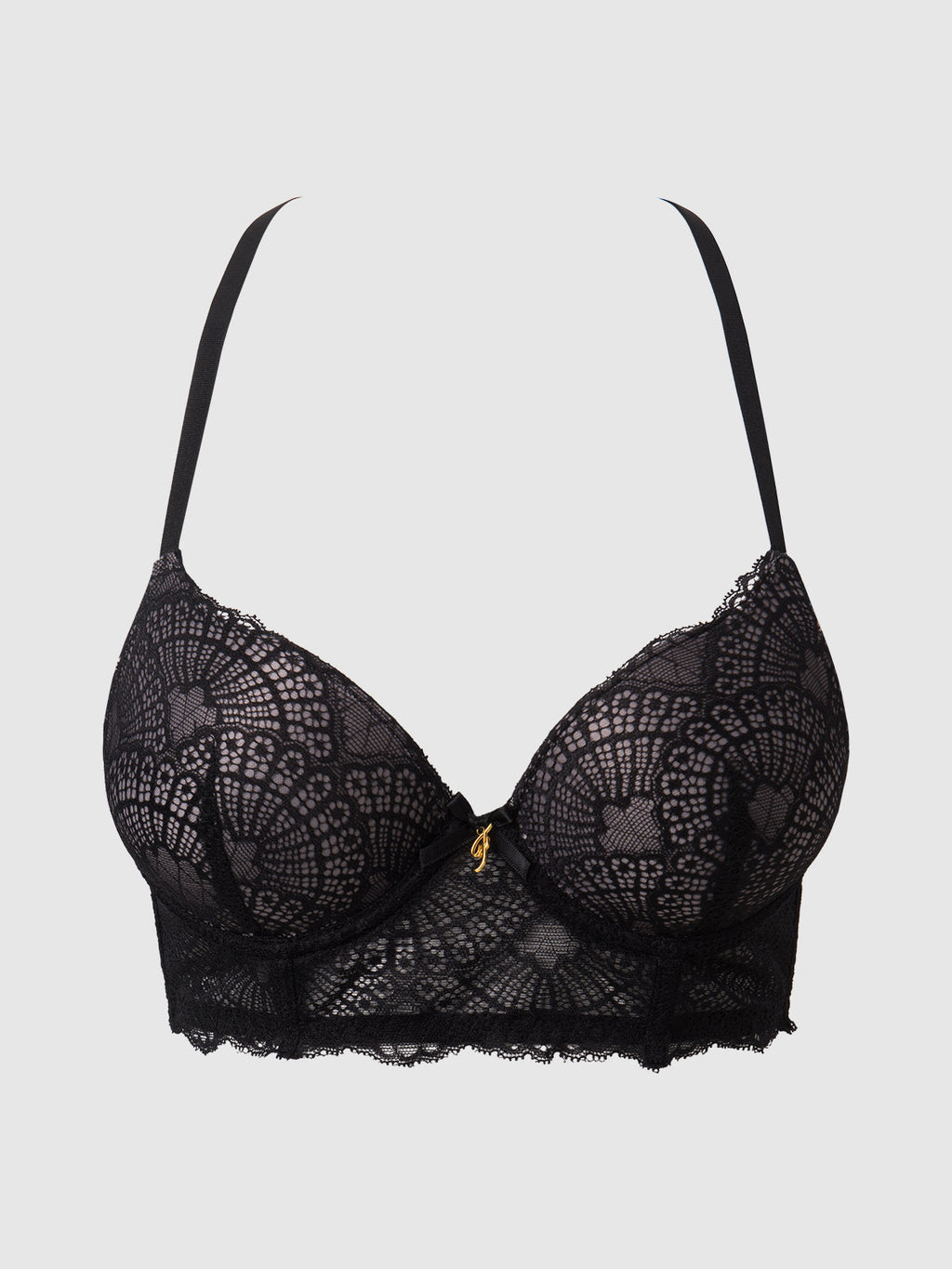Ariel Lace Longline Push Up Bra