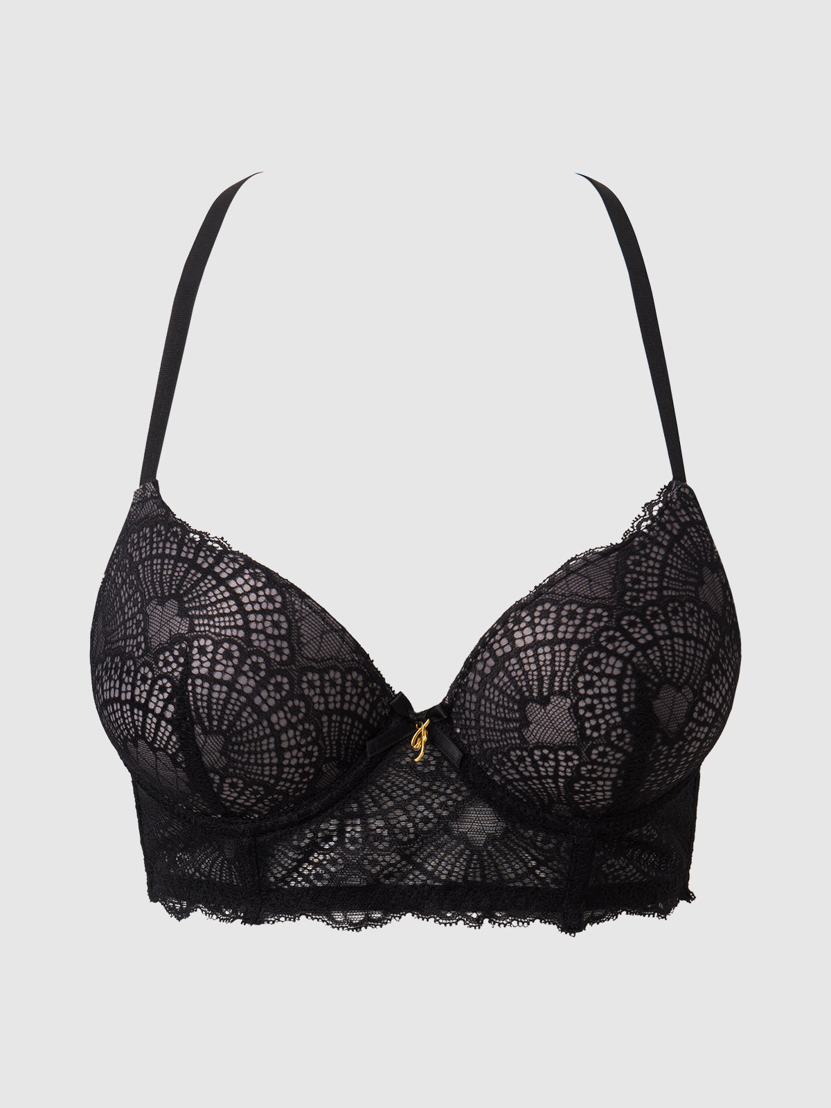 Ariel Lace Longline Push Up Bra