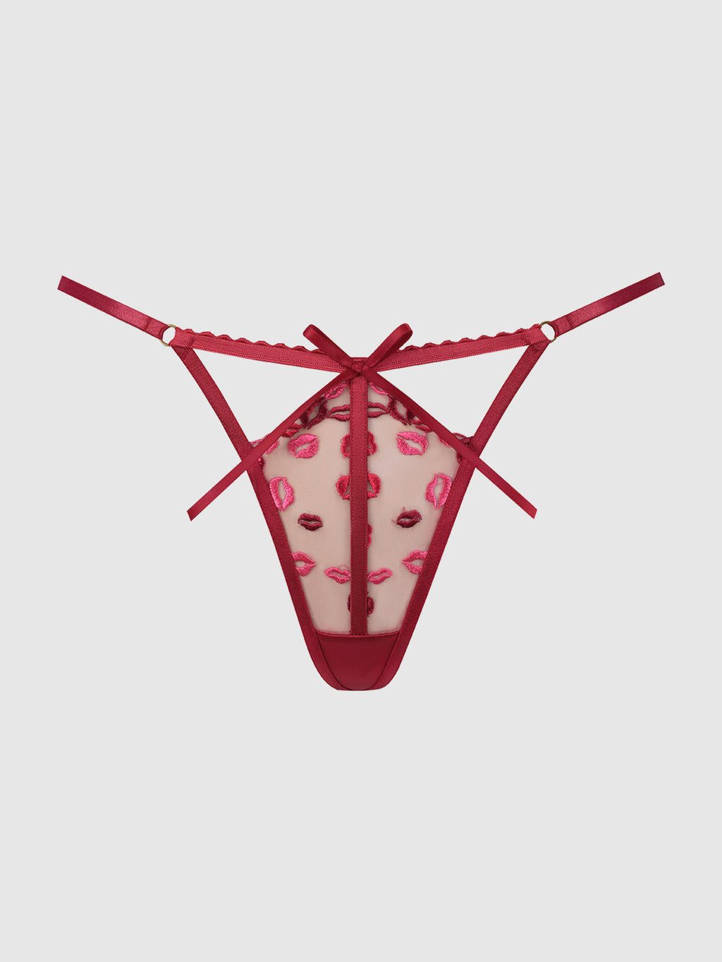 Angelica Lips Embroidery G-String