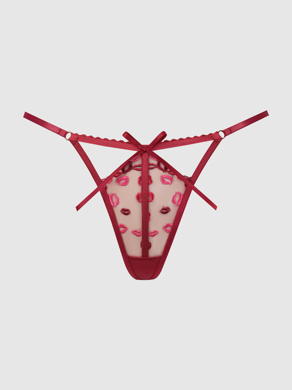 Angelica Lips Embroidery G-String