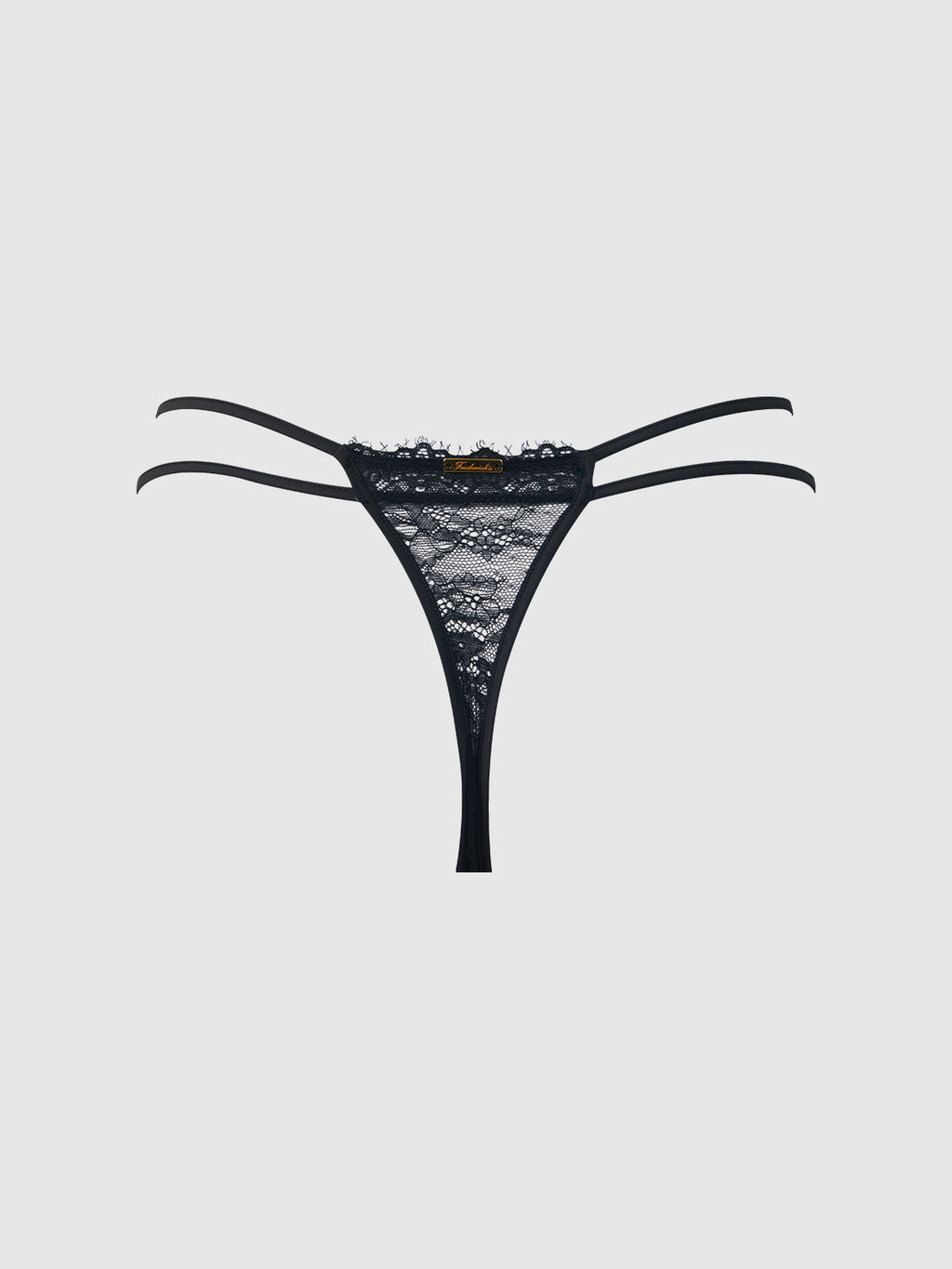 Rosalind Satin Double Banded Lace Thong