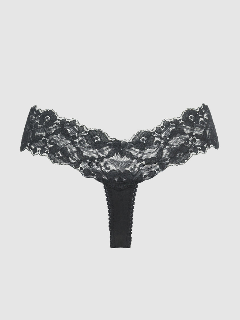 Bridget Stretch Cotton & Lace Thong