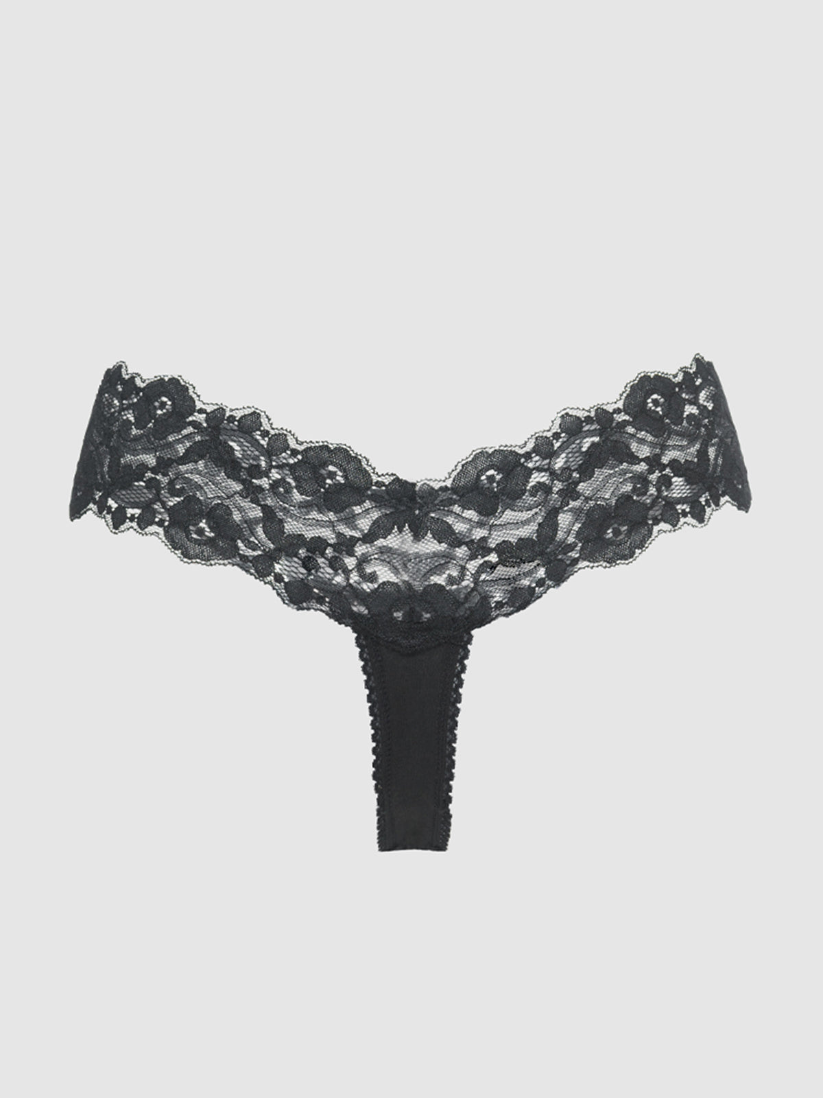 Bridget Stretch Cotton & Lace Thong