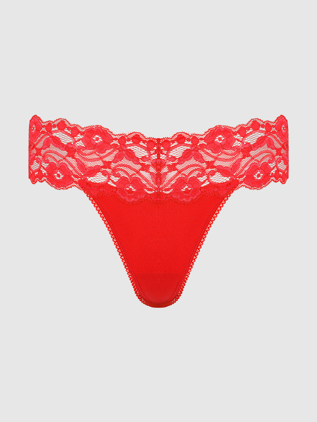 Bridget Stretch Cotton & Lace Thong